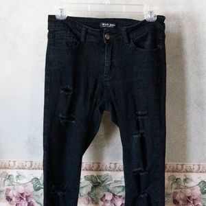 Size 5 Black Ripped Skinny Jeans